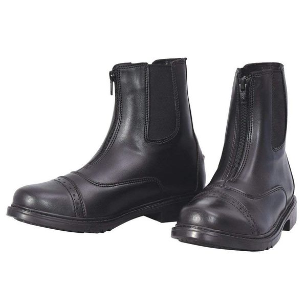 TuffRider Women's Starter Front Zip Paddock Boots, Black, 8