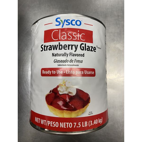 Sysco Classic Strawberry Glaze 7.5 Lbs~Naturally Flavored,Ready To Use, BB.02/27