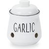 Garlic Keeper with Lid, Ceramic Mini Garlic Container Saver for Countertop, Keep