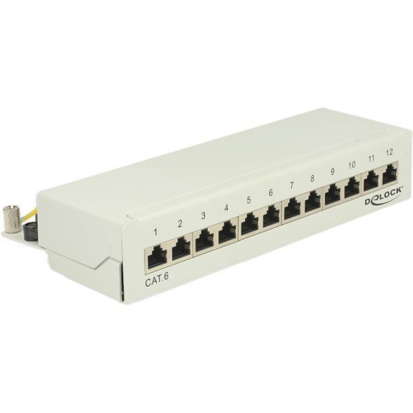 DeLOCK Desktop Patch Panel 12 Port Cat.6 Grey