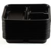 3 Compartment Black Disposable Container with Lids (9.13 x 6.38 x 1.38) 135pcs