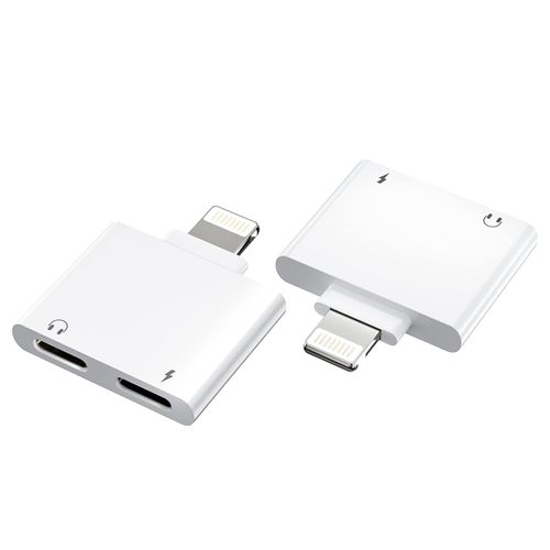 Lightning Earphone Jack Convert Simultaneous Charging Splitter Adapter Cord (2 Pack) 2 in 1 Popular iPhone Lightning Aux Headphone Jacq Accessories Apple MFI Certified Iphone Earphone Splitter Apple