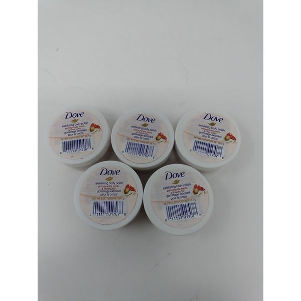 DOVE EXFOLIATING BODY POLISH ( pomegranate seeds & shea butter Pack Of 5 )