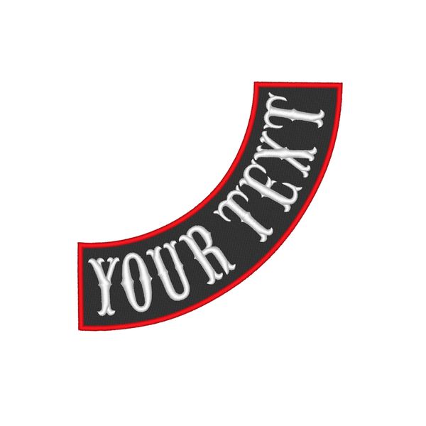 Custom Embroidered Left Side Rocker Vest Patch Motorcycle Biker Patch 11" (A)