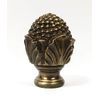 Lamp Finial-Solid Cast Brass Flower Bud Highly Detailed W/Dual Threads, AB Finish