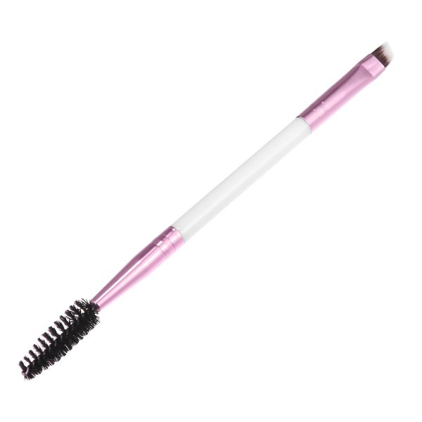 VOCOSTE Women's Soft Double Head Eyebrow Brush for Eye Makeup Oblique Eyebrow Brush Eyelash Extensions Brush Cherry White 5