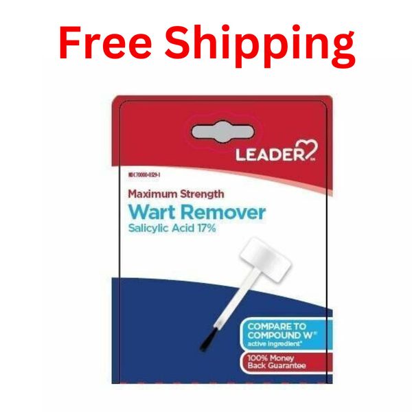 Leader Wart Remover Liquid with 17% Salicylic Acid Maximum Strength 0.31 Ounce