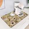 Absorbent Coffee Bar Mat for Espresso Machine & Coffee Maker - Rubber Backed Draining Pad for Countertop
