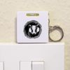 'Badger in a Den ' Keyring Tape Measure/Spirit Level Tool (KM00041744)