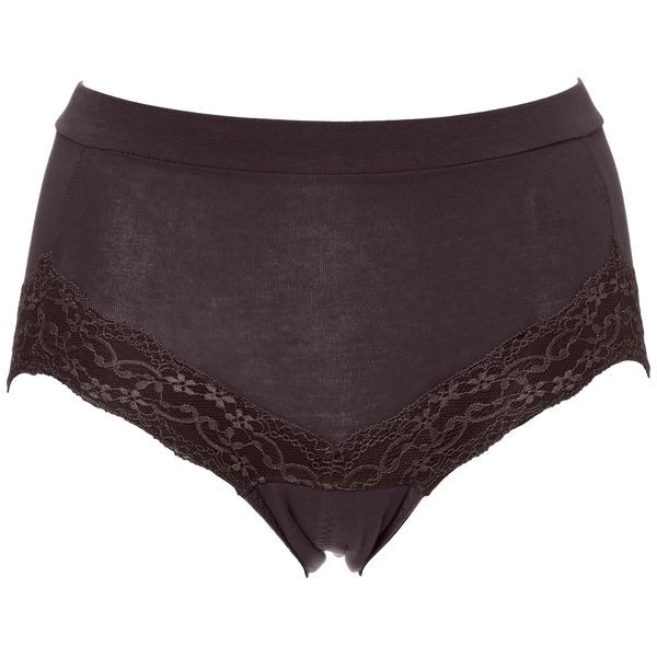 Atsugi 87431AS Women's Panties, Shefree Panties, Lace Leg Openings, Sanitary Panties, For Many Days, Chocolat