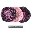 TUPARKA 3 Packs Shower Caps Waterproof Bath Caps Double Layer Shower Hat for Girls and Women