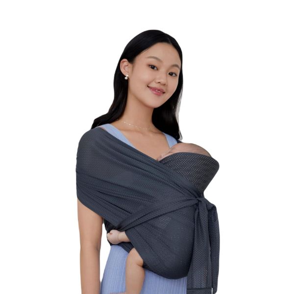 Conny Canye Cuddle Strap FLEX Adjustable Size, Air Mesh Material, Cool and Comfortable, For Both Moms and Dads, Baby Sling, Newborn to 44.1 lbs (20 kg), International Safety Certification Certified, Baby, Sleeping Clothing, Baby Shower, Storage Bag Includ