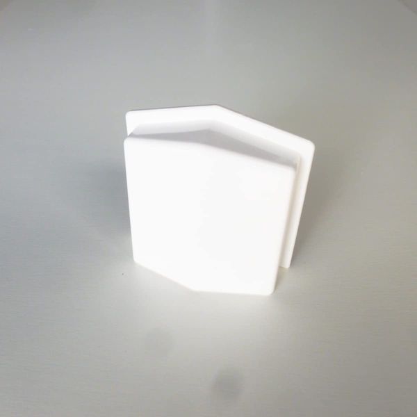 Overflow Exterior Wall Cap, White, Waterproof Construction, Veranda Drain Series