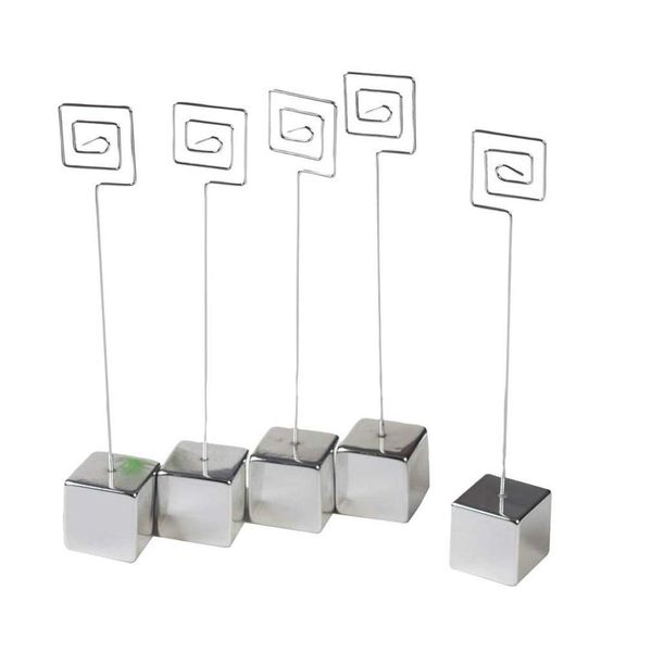 Darice VL41230 Wire Square Base Place Card Holder, 5-Pack