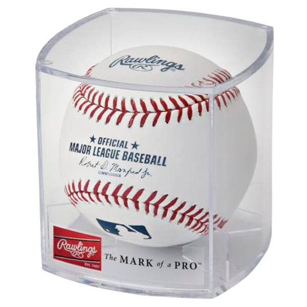 Rawlings | Official 2023 Major League Baseball | Display Case Included | MLB | ROMLB-R, White/Red/Navy