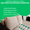 Essential Medical Supply Quik-Sorb 34" x 36" Plaid Quilted Reusable Underpad - Waterproof Incontinence Bed Pads for Adults, Washable and Reusable Bed Pads for The Couch, Car and Bed