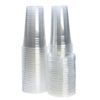 Comfy Package [24 oz. - 100 Sets Clear Plastic Cups With Flat Lids