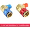 Refrigeration AC Manifold Gauge Conversion Kit High Low Angle Quick Adapter ACME