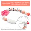 Personalized Pacifier Clip with Name for Baby, Customized Pacifier Clip Fits All Pacifiers, Pink