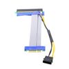 Cablecc PCI-E Express 4X to 16x Flex Cable Extender Converter Riser Card Adapter with 4-Pin Power 15 cm