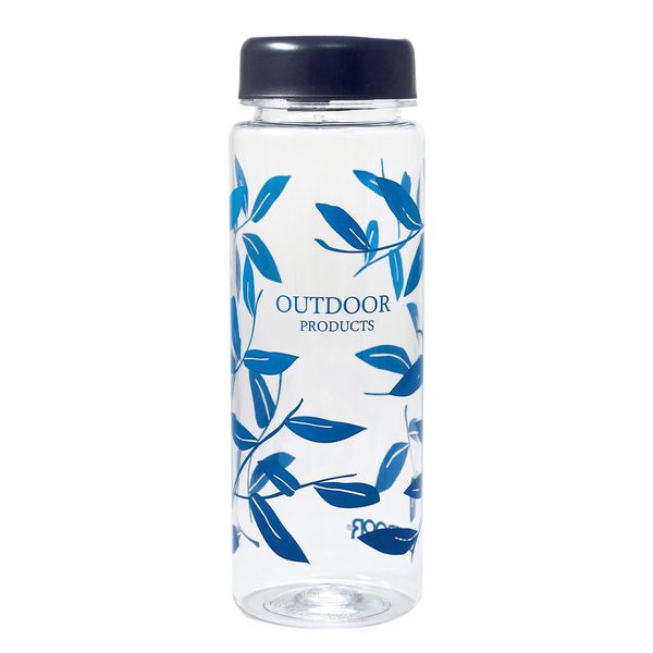 Outdoor Products 314-717 Clear Bottle, Water Bottle (Direct Drinking), Blue, Leaf, 16.9 fl oz (500 ml)