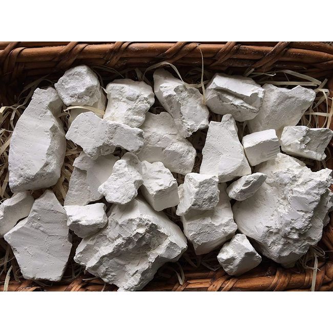Kaolin Edible Clay Chunks (lump) Natural for Eating (Food), 1 lb (450 g)