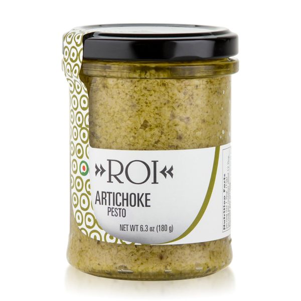 ROI Italian Artichoke Dip - Gourmet, Healthy, Vegan, Natural Artichoke Pesto for Bruschetta, Spinach Artichoke Dip, Sandwich Spread 6.3oz (180g) - Pack of 1