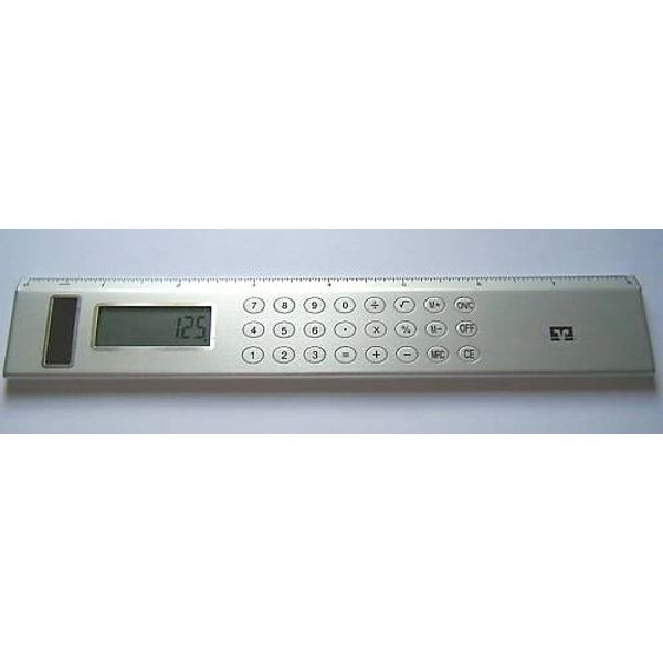 Verlag Solar Powered Calculator Ruler (8") Aluminium Feel