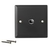 1 Gang 1 Way Wall Mounted Touch Light Dimmer IR Control Switch Button (Matt Black)
