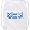 Eat Sleep Kite Ezyshirt® Cotton Fabric Bag
