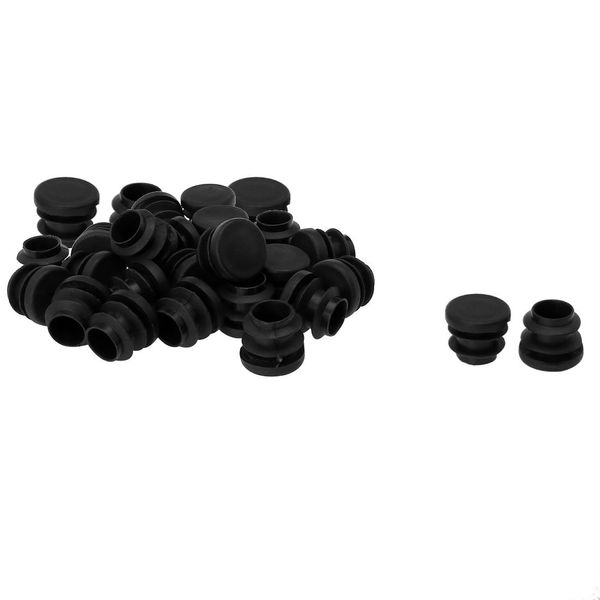 uxcell Pipe Cap Tube Insert Protector 16mm OD Plastic Round 28pcs Inner Diameter 13-15mm