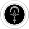 Alternative Gothic Cross with Crescent Moon PopSockets PopGrip for MagSafe