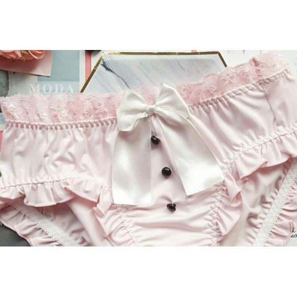 Somnvs258 Crossdressing Underwear, Lolita, Princess Design, Cute Ribbon, Elastic Pants, Men's Set, Crossdressing, Cosplay, Men's Panties, Women's, Girls, Sexy, Anti-Exposure, Women's, Shorts, Lingerie, Briefs, Soft, Gift, Popular, Japanese Cos, Two-Dimens