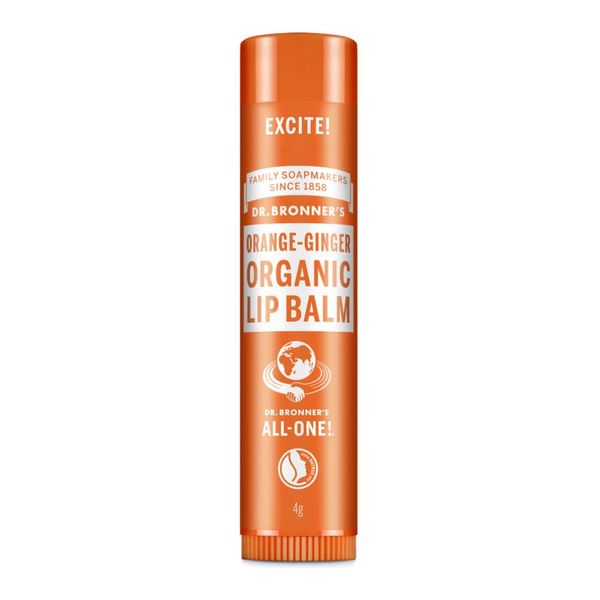 Dr. Bronners Orange Ginger Lip Balm, 4 GR