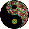 Yin Yang Symbol Love Harmony Window Sticker Decal (4.5" Circular)