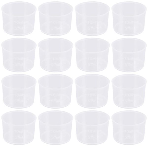 Toyvian 200pcs Disposable Plastic Scale Scale 10Ml Resin Paint Mixing