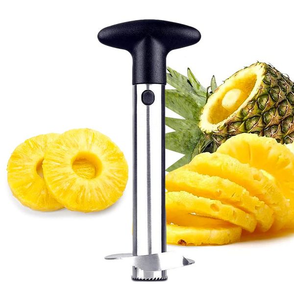 Pineapple Corer, Pineapple Corer Peeler Cutter, Premium Pineapple Slicer, [Upgraded, Reinforced, Thicker Blade], Home Kitchen Restaurant