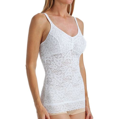 Bali womens Lace 'N Smooth Fajas Cami Df8l12 shapewear tops, White, Medium US