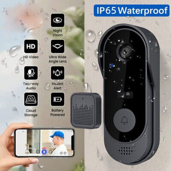 Smart WiFi Video Doorbell Wireless Door Bell Phone PIR Intercom Security Camera