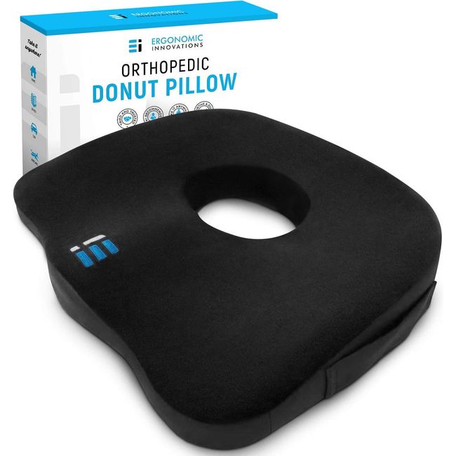 Donut Seat Cushion Pillow - Orthopedic Sitting Cushion for Hemorrhoid  Tailbone Coccyx Sciatica Pain, Memory Foam Lifting Chair Pad for Office,  Home