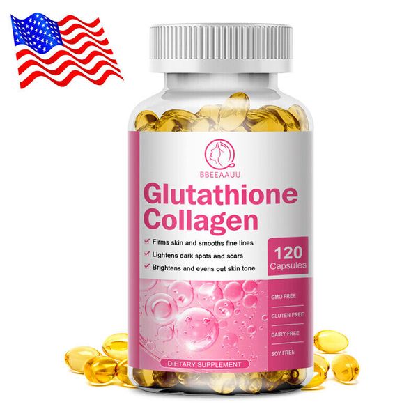 120 capsules collagen glutathione pills whitening skin bleaching lightening love