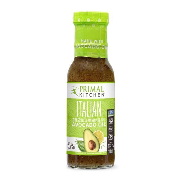 Primal Kitchen Italian Vinaigrette & Marinade Salad Dressing made with Avocado Oil, Whole30 Approved, Certified Paleo, and Keto Certified, 8 Fluid Ounces