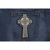 Celtic Cross Small Patch - 3x4.6 inch. Embroidered Iron on Patch