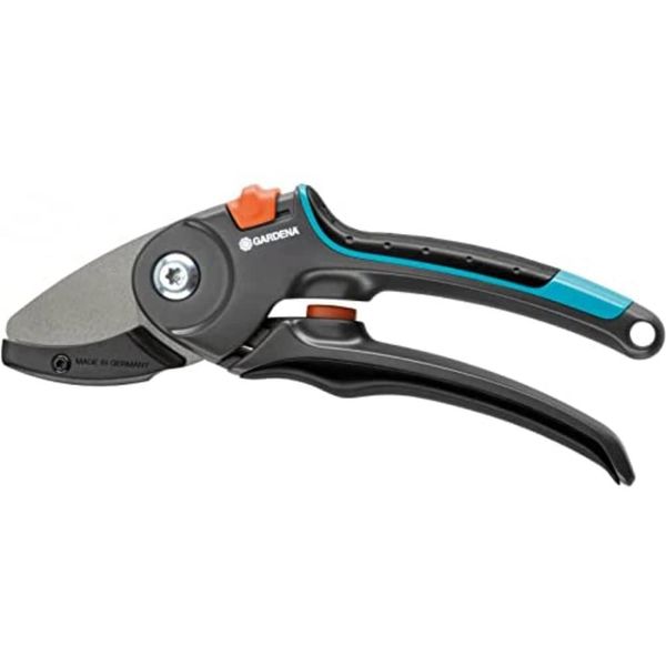 Gardena Garden Secateurs A/M: Stable pruning shears with Anvil blade for woody branches and twigs, 23 mm maximum cutting diameter, non-slip handle, non-stick-coated upper blade (8903-20)