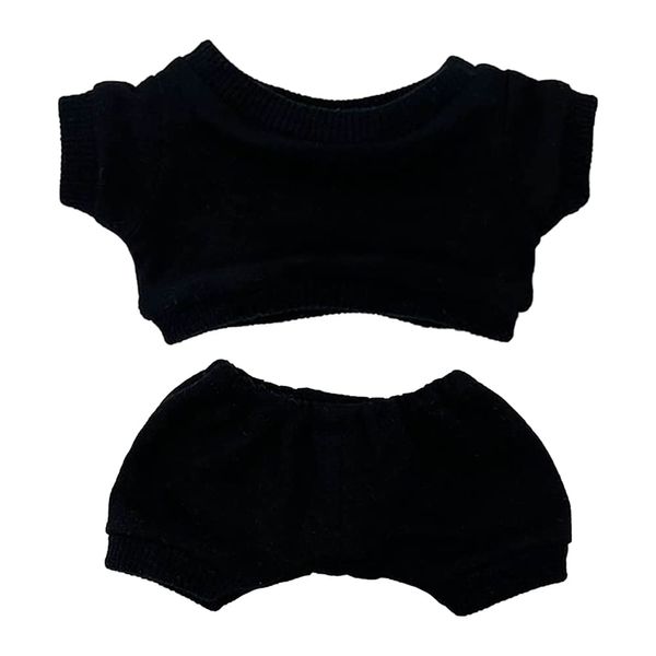 niannyyhouse 6.9 inches (20 cm) Plush Clothes, Sportswear, Sweatpants, Cotton Doll Clothes, Dress Up (black, 7.9 inches (20 cm)