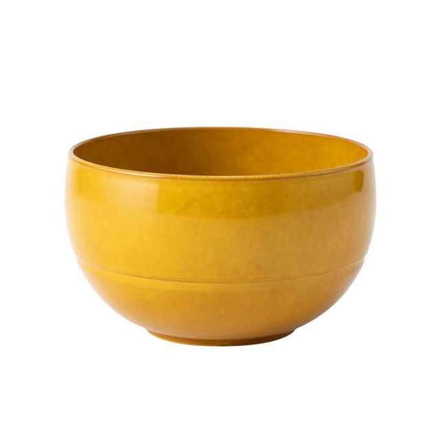 Asahi Koyo WAYOWAN AZ19-07 Large Bowl, Round, Retro Amber, 1 Piece, Made in Japan, Dishwasher Safe, Microwave Safe, Fits in Your Hands