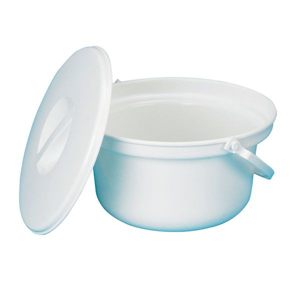 Performance Health Round Commode Bucket with Lid for Elderly, Handicapped and Disabled, Pan Capacity : Two Litres