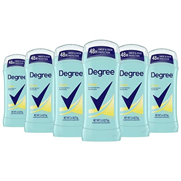 Degree Antiperspirant Deodorant 48-Hour Sweat and Odor Protection Fresh Energy Antiperspirant For Women 2.6 oz, Pack of 6