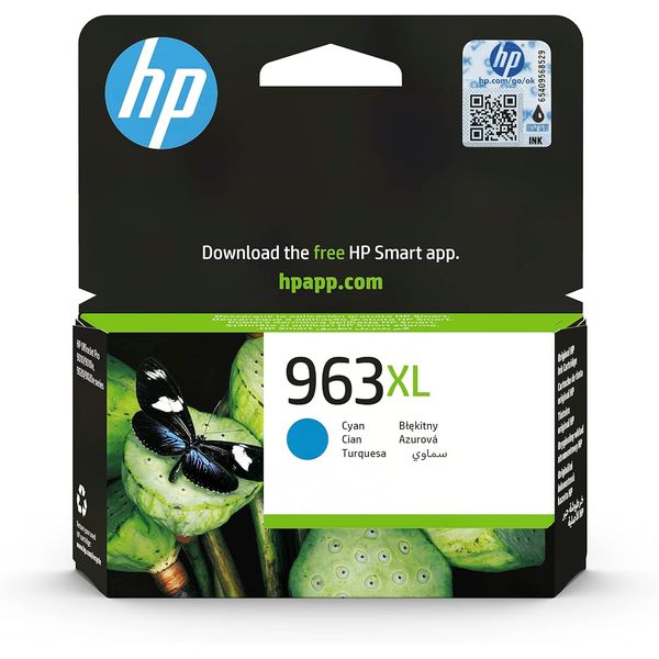 HP 3JA27AE 963XL High Yield Original Ink Cartridge, Cyan, Single Pack