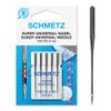 Super Universal (NonStick/Anti-Glue) Sewing Machine Needles, Size 70/10, Includes Large Needle Threader